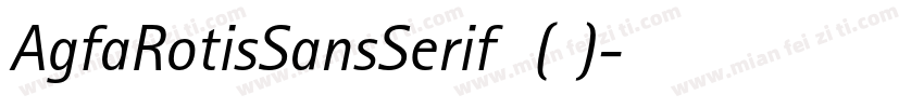 AgfaRotisSansSerif 粗体(西方)字体转换